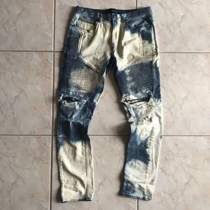 Men’s pacsun distressed bleached denim